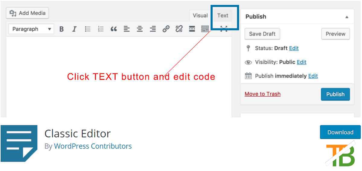 How to edit Html in WordPress, Edit WordPress HTML With Classic Editor